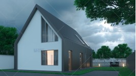 Proiect casa cu mansarda (130 mp) - Nordica